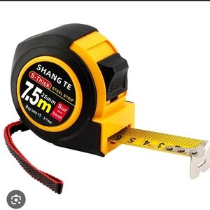 7.5m Yellow & Black Retractable Tape Measure